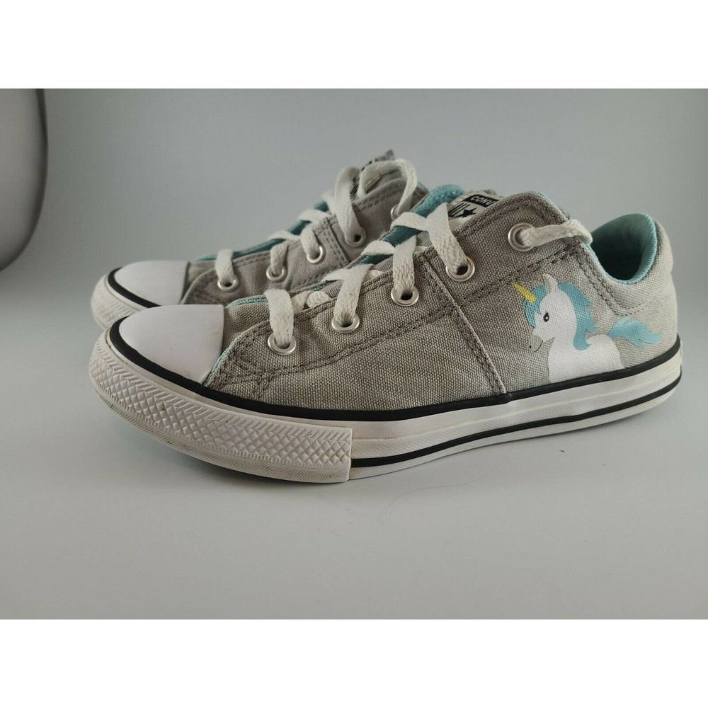 Vtg 2005 Converse All Star Size 3 GIRLS Shoes Gray UNICORN Chuck Taylor Shoes